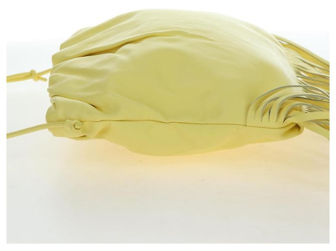 Borsa a tracolla BOTTEGA VENETA in pelle gialla autentica 204821M - vista 3
