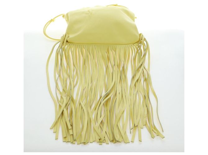 Borsa a tracolla BOTTEGA VENETA in pelle gialla autentica 204821M - vista 5