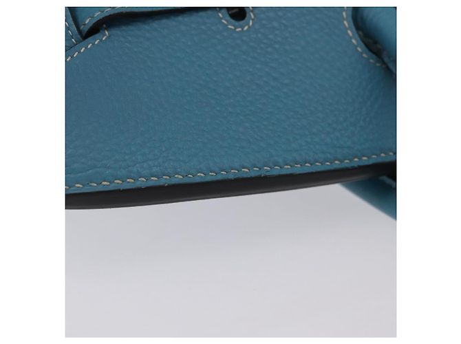 Hermès Borsa a mano HERMES Birkin 35 in pelle Taurillon Blu Turchese Argento Auth LN221SM - vista 8