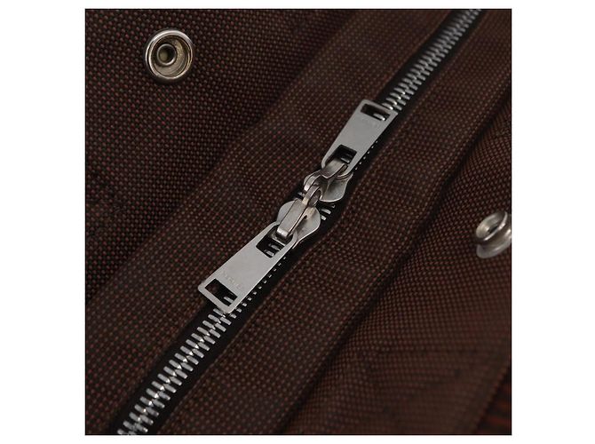 Hermès HERMES Her Line Tote PM Tote Bag Canvas Brown Silver Auth bs37214 Braun Silber - Ansicht 10
