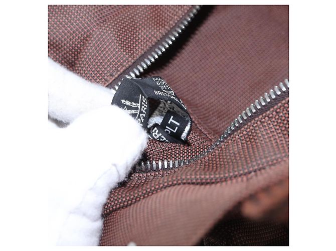 Hermès HERMES Her Line Tote PM Tote Bag Canvas Brown Silver Auth bs37214 Braun Silber - Ansicht 12
