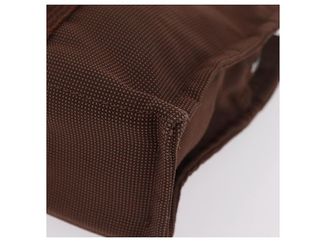 Hermès HERMES Her Line Tote PM Tote Bag Canvas Brown Silver Auth bs37214 Braun Silber - Ansicht 14