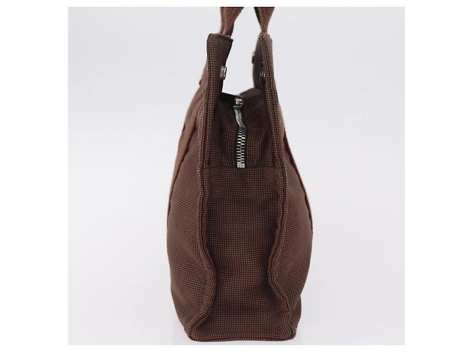 Hermès HERMES Her Line Tote PM Tote Bag Canvas Brown Silver Auth bs37214 Braun Silber - Ansicht 4