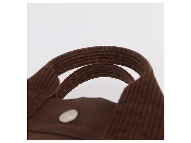 Hermès HERMES Her Line Tote PM Tote Bag Canvas Brown Silver Auth bs37214 Braun Silber - Ansicht 8