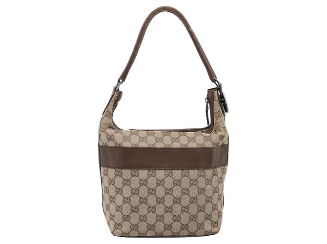 Borsa a tracolla GUCCI GG Canvas Beige Silver 001 4299 Auth ep15906 Argento - vista 2