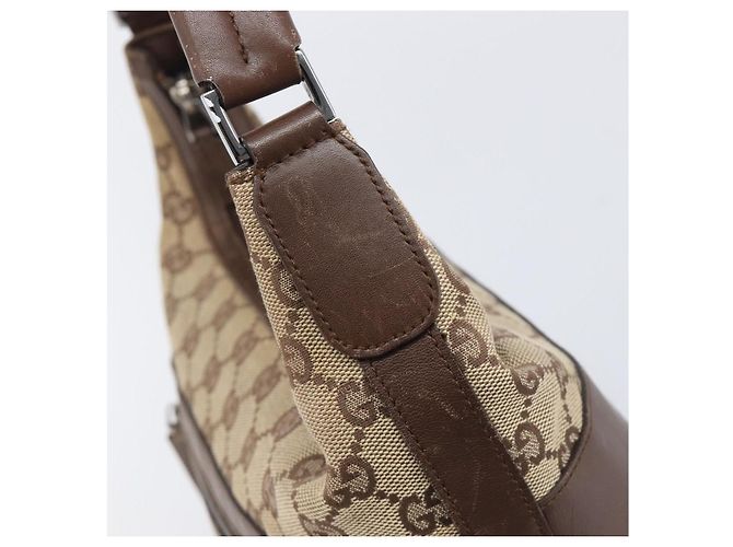 Borsa a tracolla GUCCI GG Canvas Beige Silver 001 4299 Auth ep15906 Argento - vista 20