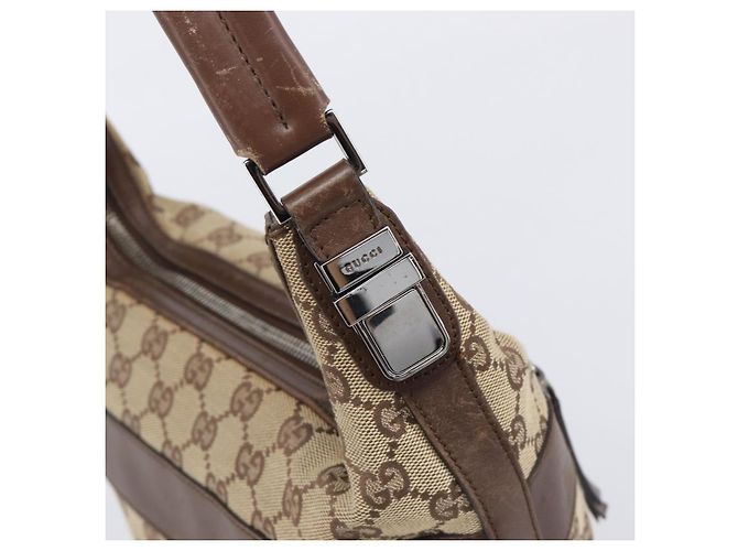 Borsa a tracolla GUCCI GG Canvas Beige Silver 001 4299 Auth ep15906 Argento - vista 21