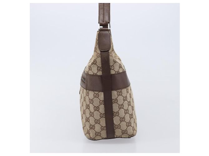 Borsa a tracolla GUCCI GG Canvas Beige Silver 001 4299 Auth ep15906 Argento - vista 3