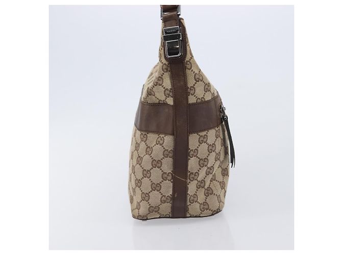 Borsa a tracolla GUCCI GG Canvas Beige Silver 001 4299 Auth ep15906 Argento - vista 4