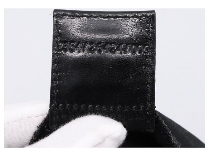 Borsa a spalla FENDI Mamma Baguette in jersey di cotone nero e argento 26424 Auth ep16064A - vista 12