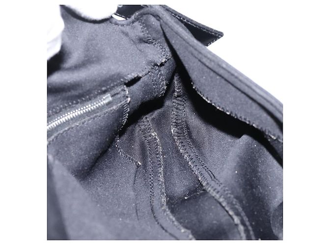 Borsa a spalla FENDI Mamma Baguette in jersey di cotone nero e argento 26424 Auth ep16064A - vista 22