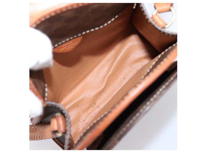 Céline CELINE Macadam Schultertasche PVC Braun Goldfarben Auth gh2400 - Ansicht 10