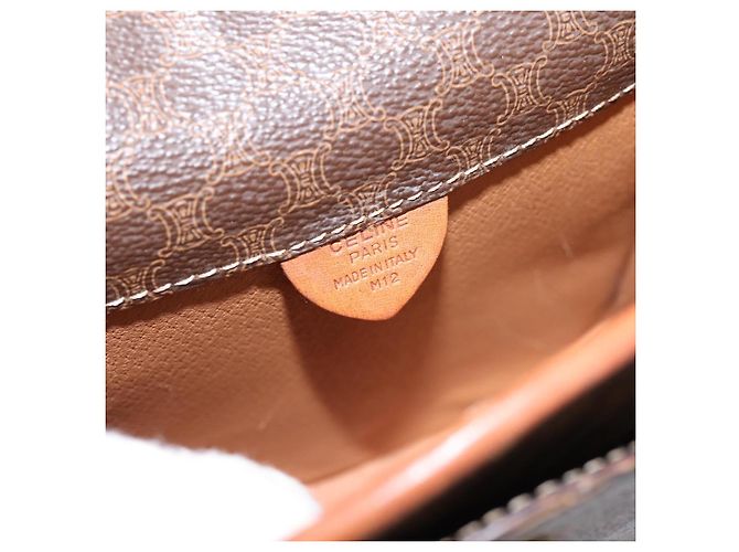 Céline CELINE Macadam Schultertasche PVC Braun Goldfarben Auth gh2400 - Ansicht 12