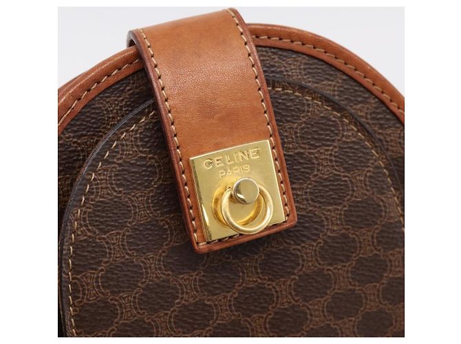 Céline CELINE Macadam Schultertasche PVC Braun Goldfarben Auth gh2400 - Ansicht 17