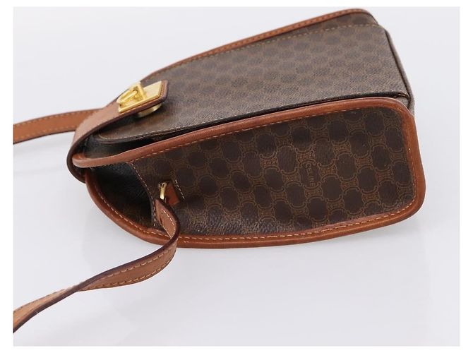 Céline CELINE Macadam Schultertasche PVC Braun Goldfarben Auth gh2400 - Ansicht 3