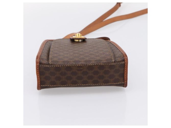 Céline CELINE Macadam Schultertasche PVC Braun Goldfarben Auth gh2400 - Ansicht 5