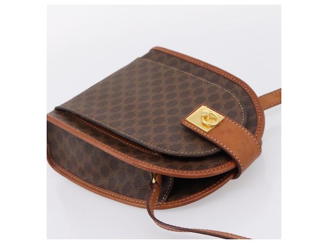 Céline CELINE Macadam Schultertasche PVC Braun Goldfarben Auth gh2400 - Ansicht 6