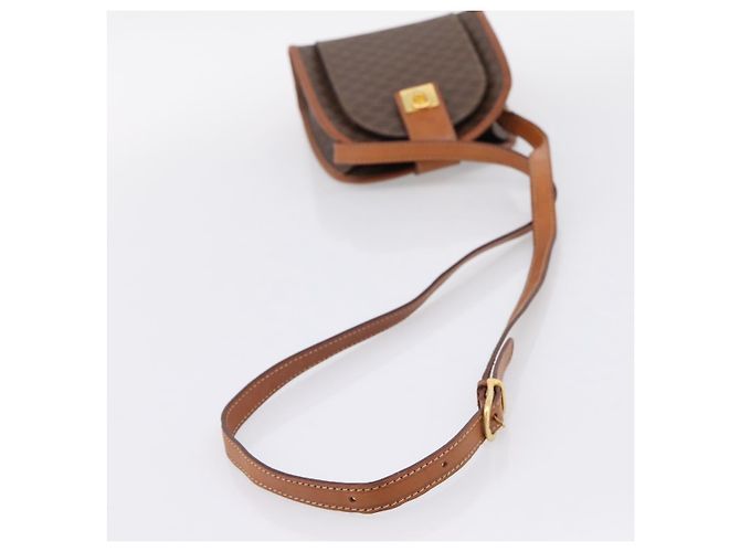 Céline CELINE Macadam Schultertasche PVC Braun Goldfarben Auth gh2400 - Ansicht 7