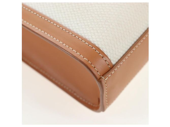 Céline CELINE Vertical Mini Hand Bag Canvas 2way Beige Auth 202496M - vista 21