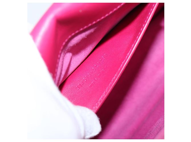 Autre Marque Borsa a tracolla con catena SAINT LAURENT in pelle Pink Gold Auth bs37328 Rosa D'oro - vista 12