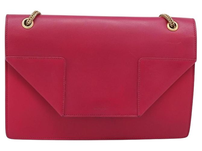Autre Marque Borsa a tracolla con catena SAINT LAURENT in pelle Pink Gold Auth bs37328 Rosa D'oro - vista 13