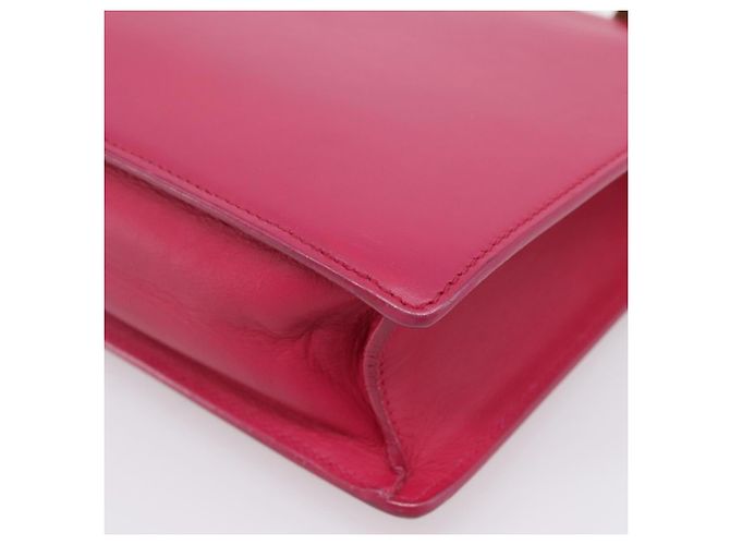 Autre Marque Borsa a tracolla con catena SAINT LAURENT in pelle Pink Gold Auth bs37328 Rosa D'oro - vista 16