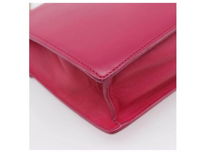 Autre Marque Borsa a tracolla con catena SAINT LAURENT in pelle Pink Gold Auth bs37328 Rosa D'oro - vista 17