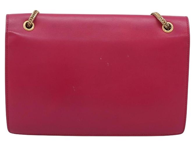 Autre Marque Borsa a tracolla con catena SAINT LAURENT in pelle Pink Gold Auth bs37328 Rosa D'oro - vista 2