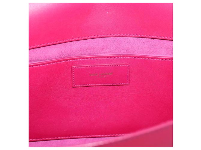 Autre Marque Borsa a tracolla con catena SAINT LAURENT in pelle Pink Gold Auth bs37328 Rosa D'oro - vista 20