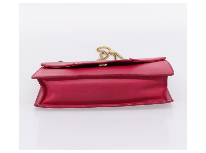 Autre Marque Borsa a tracolla con catena SAINT LAURENT in pelle Pink Gold Auth bs37328 Rosa D'oro - vista 5