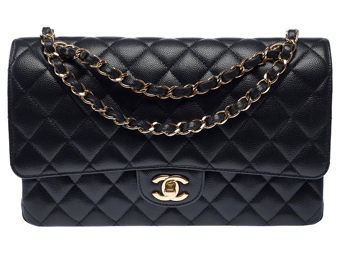 Borsa CHANEL Timeless/Classique in Pelle Blu Navy - 103954 - vista 3