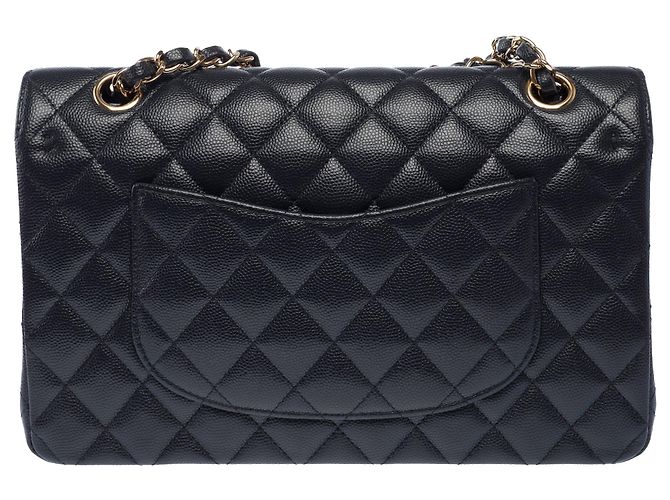 Borsa CHANEL Timeless/Classique in Pelle Blu Navy - 103954 - vista 4