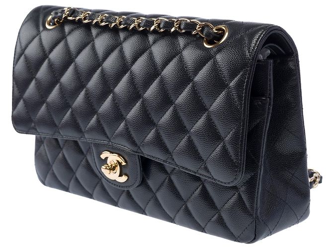 Borsa CHANEL Timeless/Classique in Pelle Blu Navy - 103954 - vista 5