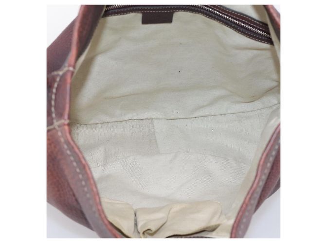 Borsa a tracolla GUCCI in pelle rosso vino argento Auth ep16283 Bordò - vista 11
