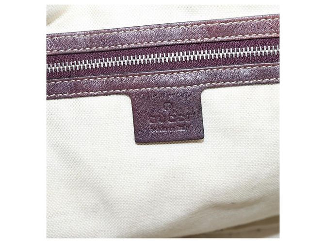 Borsa a tracolla GUCCI in pelle rosso vino argento Auth ep16283 Bordò - vista 17