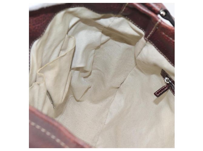 Borsa a tracolla GUCCI in pelle rosso vino argento Auth ep16283 Bordò - vista 19