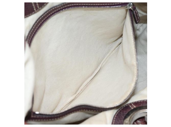 Borsa a tracolla GUCCI in pelle rosso vino argento Auth ep16283 Bordò - vista 21