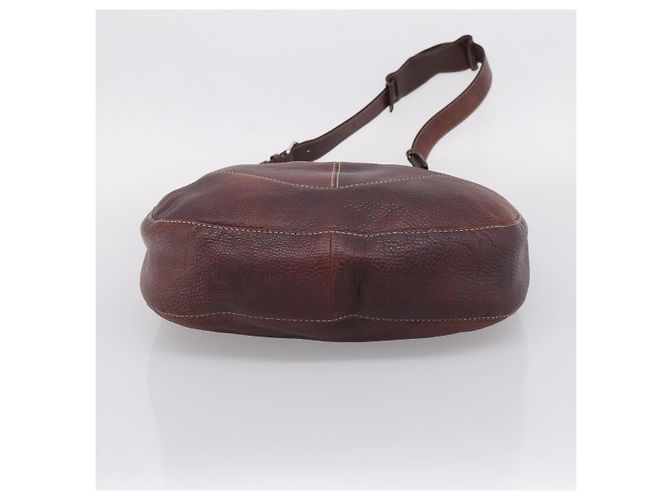 Borsa a tracolla GUCCI in pelle rosso vino argento Auth ep16283 Bordò - vista 5