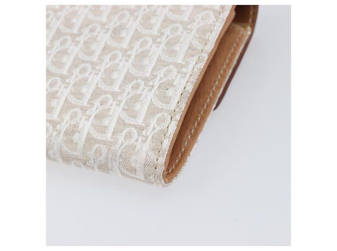 Cartera larga Christian Dior Trotter Canvas Blanco Plata Auth bs37382V - vista 15