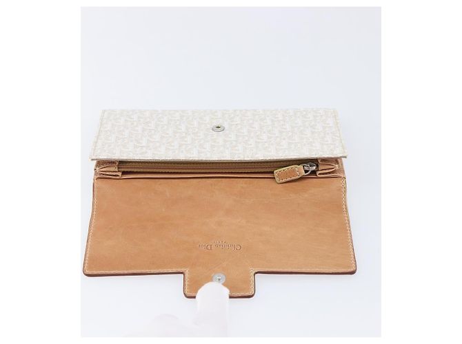 Cartera larga Christian Dior Trotter Canvas Blanco Plata Auth bs37382V - vista 18