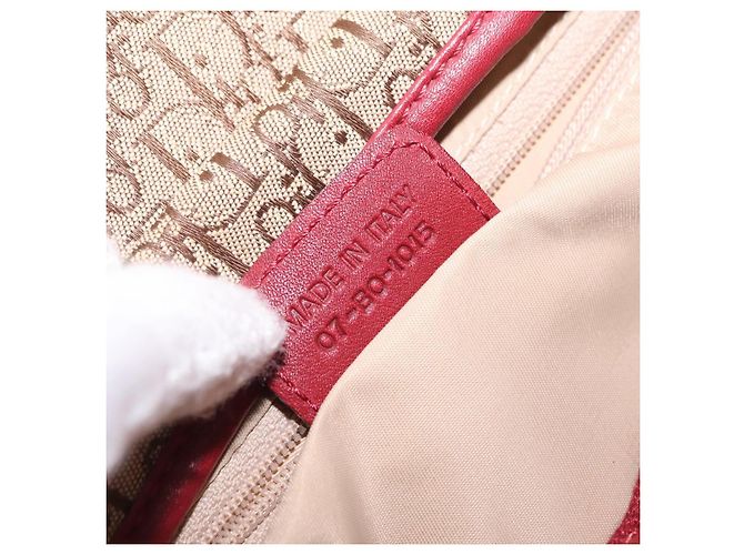 Borsa a tracolla Christian Dior Trotter Canvas Beige Silver Auth ka6335V Argento - vista 12