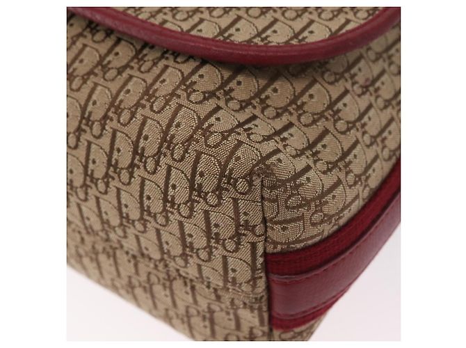 Borsa a tracolla Christian Dior Trotter Canvas Beige Silver Auth ka6335V Argento - vista 16