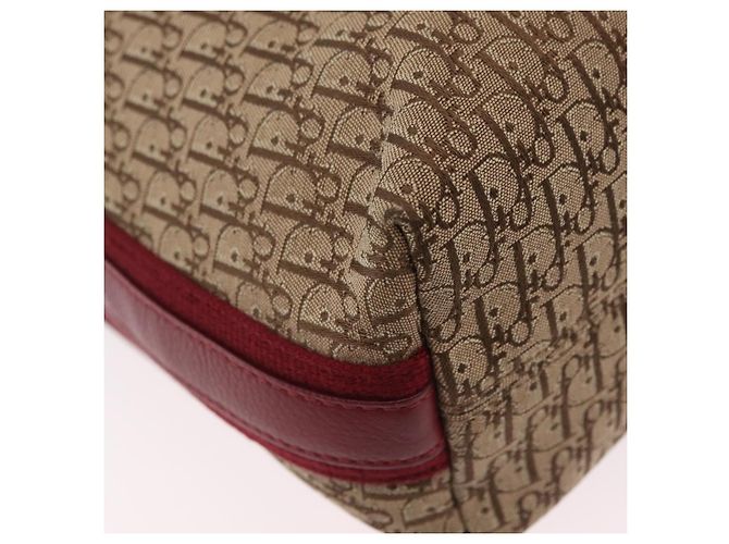 Borsa a tracolla Christian Dior Trotter Canvas Beige Silver Auth ka6335V Argento - vista 17