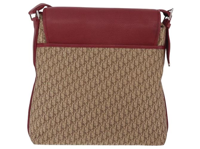 Borsa a tracolla Christian Dior Trotter Canvas Beige Silver Auth ka6335V Argento - vista 2