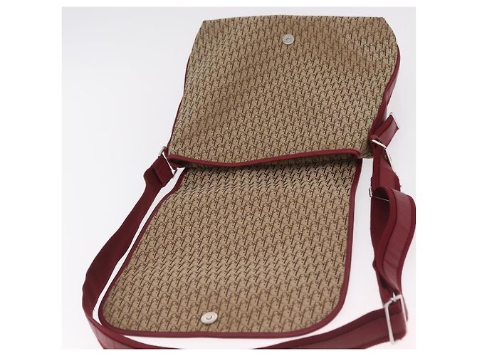Borsa a tracolla Christian Dior Trotter Canvas Beige Silver Auth ka6335V Argento - vista 20
