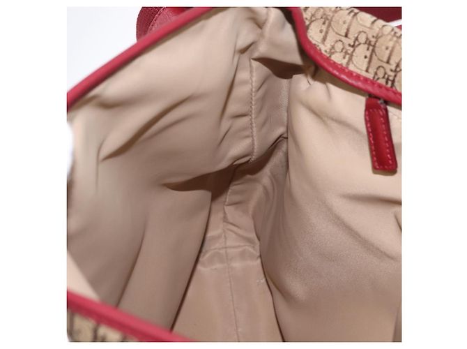 Borsa a tracolla Christian Dior Trotter Canvas Beige Silver Auth ka6335V Argento - vista 25