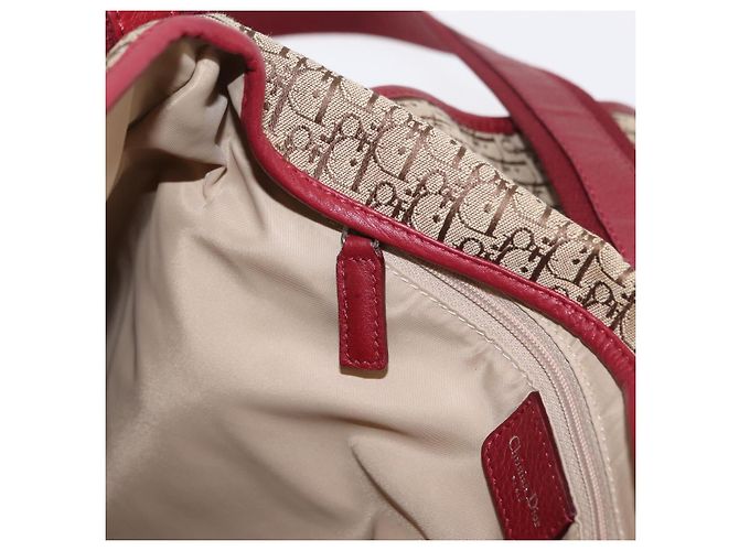 Borsa a tracolla Christian Dior Trotter Canvas Beige Silver Auth ka6335V Argento - vista 26