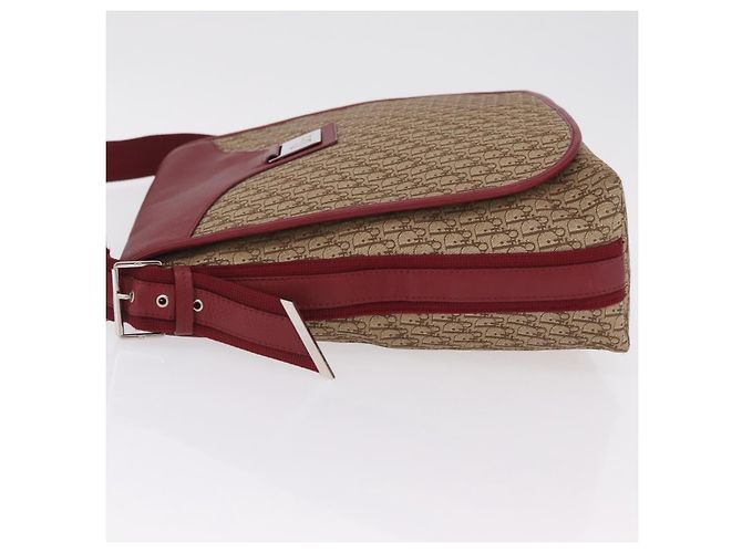 Borsa a tracolla Christian Dior Trotter Canvas Beige Silver Auth ka6335V Argento - vista 4
