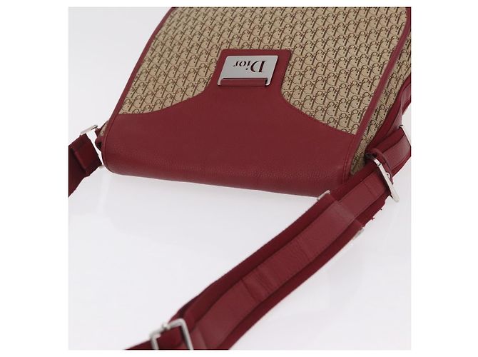 Borsa a tracolla Christian Dior Trotter Canvas Beige Silver Auth ka6335V Argento - vista 6