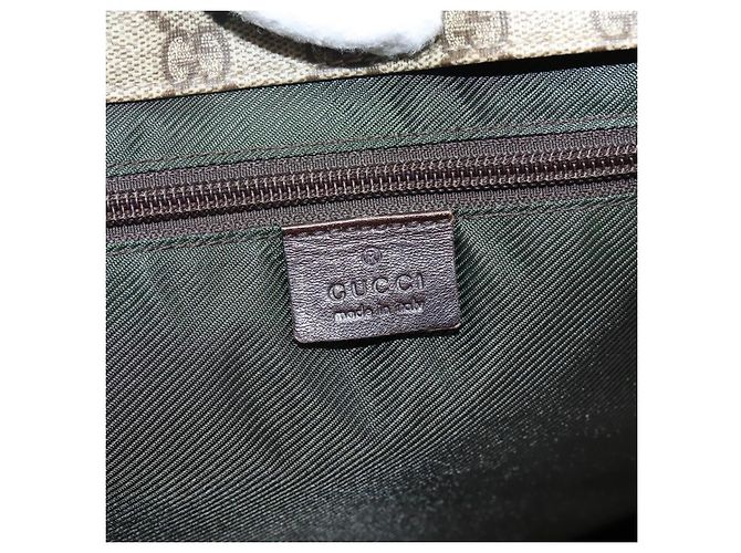 Borsa Tote GUCCI GG Supreme PVC Beige Silver 91250 Auth gh2381 Argento - vista 17